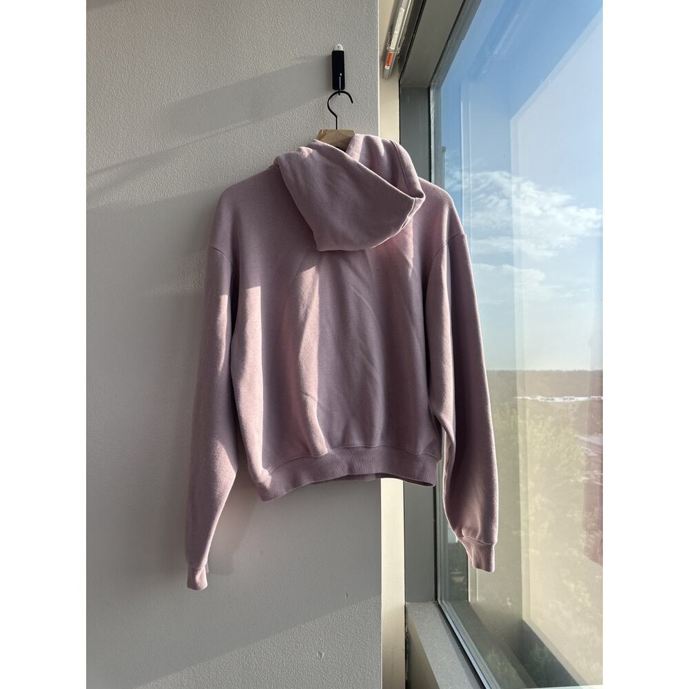 SKIMS Classic Pink Mauve Cotton Blend Fleece Pullover Hoodie Sz M - Picture 2 of 9